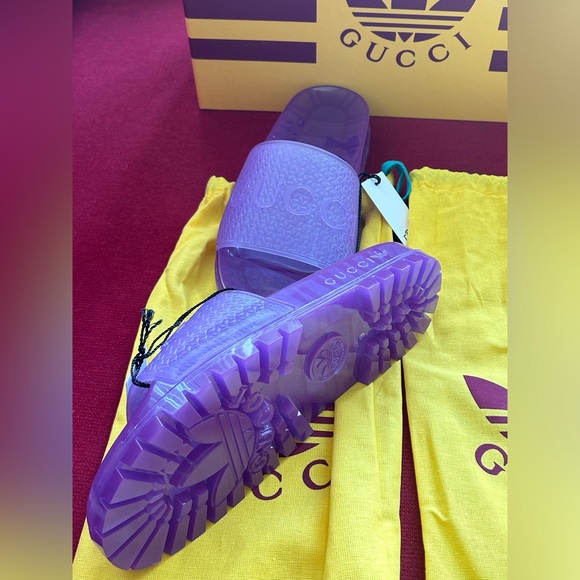 Gucci X Adidas, rubber slides new with tags - Picture 5 of 8